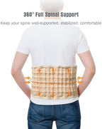 Decompression Back Belt for Lower Back Pain Relief and Lumbar Support, Spinal Decompression Belt for Woman and Men, One Size Fits 29-49 inches Waist, Decompression Back Brace for Sciatica (Beige)