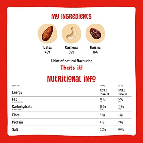 Nakd Bakewell Tart Natural Snack Bars - Vegan Bars - Healthy Snack - Gluten Free Bars 35 g