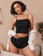 Avidlove Women Cami Ribbed Pajama Set Sexy Side Slit Sleepwear Soft Lingerie 2 Piece PJ Set