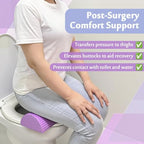 AOSSA BBL Pillow Toilet Riser, Toilet Seat Cushion for Brazilian Butt Lift Recovery, Toilet Riser Butt Pillows for Sitting Booty Pillow, BBL Post Surgery Foam Chair Seat Support Pad (Purple)