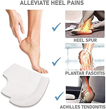 VivoFoot Gel Heel Protectors,Heel Pain and Cracked Heels Relief for Men and Women (2 Pairs)