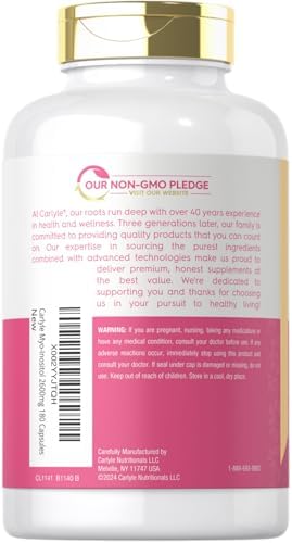 Carlyle Myo-Inositol Supplement for Women | 2600mg | 180 Capsules | Extra Strength | Non-GMO, Gluten Free