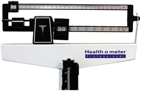 Health o meter 402LB Mechanical Beam Scale, Height Rod, 400 lb. Capacity, 10-1/2" x 14" x 3-1/4" Platform