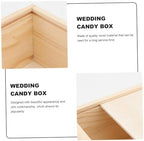 GAROZATION Wooden Wedding Candy Box 15x15x8cm Portable Candy Container with Drawer High-end Bridesmaid Box for Party Favor and Bridal Shower