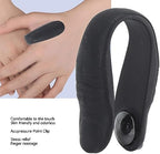 ZJchao 4pcs Thumb Acupoint Clip, Magnetic Acupressure Hand Clip Stress Reduction Wearable Magnets Headache Migraine Relief Clip (Black)