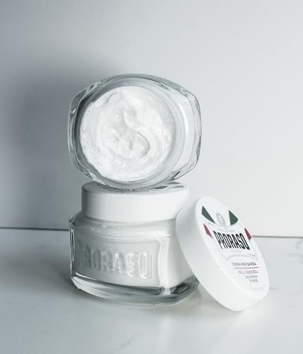 Proraso Pre Shave Conditioning Cream - Oatmeal & Green Tea - Nourishing & Gentle Formula for Sensitive Skin - Premium Italian Pre Shave Cream - 3.6oz