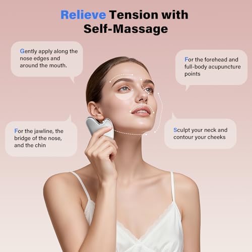 5 in 1 Muscle Scraper Tools Kit - Stainless Steel Gua Sha Massage Tools for Physical Therapy, Derma Edge Scraping for Face & Body, 5 PCS Guasha Set for Deep Tissue & Relaxation（5 PCS） (Grey)
