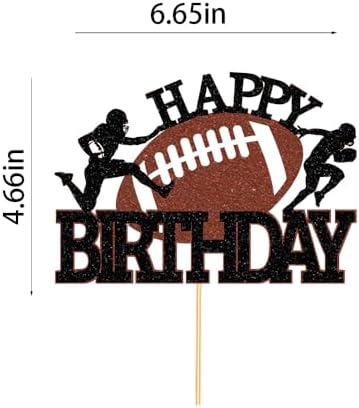 Football Happy Birthday Cake Topper, Football/Sport Themed Birthday Party Decorations,for Boys/Men/Sportsman Party Decorations/Dinner Party Cake Topper Decorations