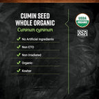 Frontier Co-op Organic Whole Cumin Seed, 1-Pound Bulk, Rich, Warm, Complex Earthy Spice Flavor, Certified Organic, Kosher