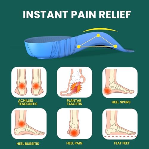 Plantar Fasciitis Heel Insert for Women - Welnove Heel Cup for Heel Pain Relief Heel Cushion Inserts with Flexible Arch Support for Flat Feel Heel Spur Relief,Women 10.5-13 Men 8.5-12