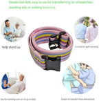 LAMBOX Walking Transfer Gait Belt 60 inch with Quick Release Buckle for Caregiver Therapist (Rainbow)