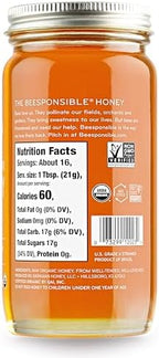Bee Harmony Organic Raw Honey, 12 OZ (Pack of 2 Jars)