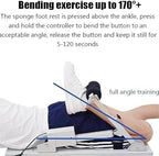 Electric Lower Limbs Rehabilitation Trainer, Adjustable 0-170° Knee Ankle Recovery Device with Remote Control for 2-Way Training, Ideal for Post-Surgery Or Injury Rehabilitation