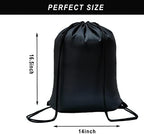 CAIHONG 100 Pack Drawstring Backpack Bulk Drawstring Bags Cinch Sack for Gym, Yoga, Shopping, Sports, Hiking or Gifts for Women and Men, Black-100pcs
