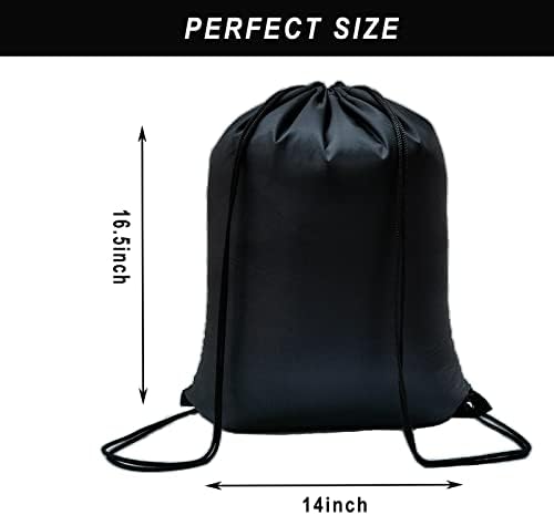 CAIHONG 100 Pack Drawstring Backpack Bulk Drawstring Bags Cinch Sack for Gym, Yoga, Shopping, Sports, Hiking or Gifts for Women and Men, Black-100pcs