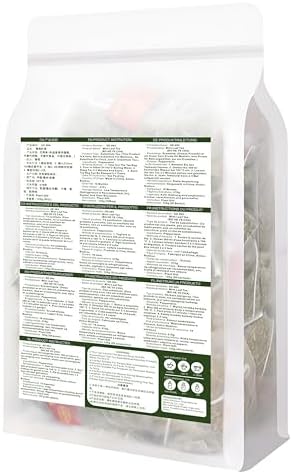 Plant Gift 50 Cups Mint Leaf Tea Bag (薄荷叶茶 BO HE YE CHA) 4.4oz (2.5g*50bags/125g) Peppermint Natural Mixed Herbal Combination of Floral Tea