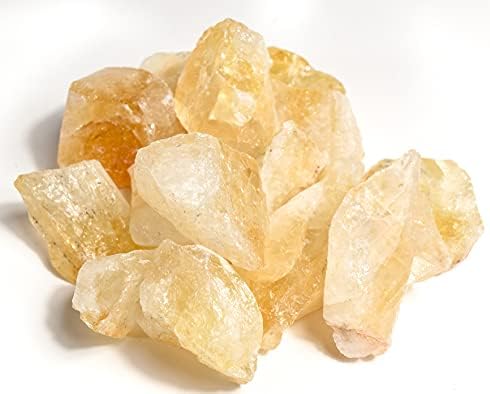 20PCS Golden Orange Yellow Citrine Rough Stones Sparkling Gemstone Quartz Crystal Mineral Raw Specimen - Brazil