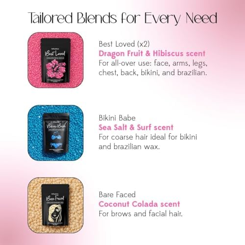 KoluaWax Premium Waxing Kit for Women - Beginner Friendly - Complete Wax Kit that includes 14oz of Wax Beads, Applicator, Pre and Post Care, Suitable for Sensitive Skin (Black) - Mothers Day Gifts