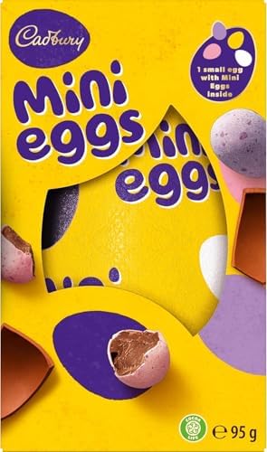 Cadbury Dairy Milk Mini Egg Easter Egg, Includes 1 Small Chocolate Shell with Mini Eggs Inside, Gift for Easter, 95 g (Pack of 1)