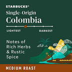 Starbucks K-Cup Coffee Pods, Medium Roast Coffee, Colombia, 100% Arabica, 6 boxes (60 pods total)