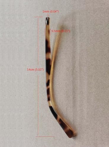 1 Pair Glasses Replacement Arms Legs, Plastic Temple Arms for Eyeglasses Sunglasses, Leopard Print, 1mm Tooth Thickness