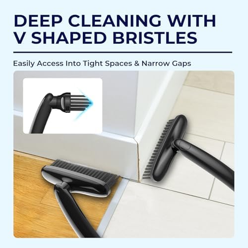 Rotating Crevice Cleaning Brush 2PCS- Toilet Cleaning Brush, Tight Space Cleaning Tools, Bathroom Grout Scrub Brush, Home Essentials Cleaner Brush Set, Kitchen Corner Brush