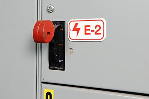 Brady 105640 1 1/2" Height x 3" Width, 1.5 inches Plastic (B-401), Red on White Energy Source Tags (5 Tags)