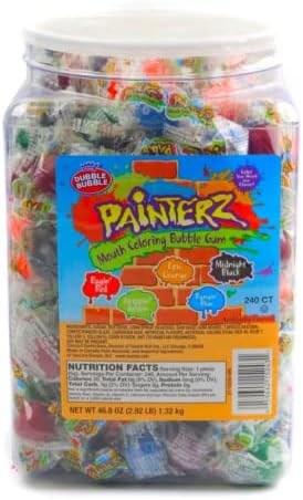 Dubble Bubble Painterz Mouth Coloring Bubble Gum - Tub of 240