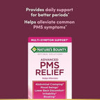 Nature’s Bounty Optimal Solutions Advanced PMS Relief for Menstrual Cycle Support, PMS Support Supplement for Women, Bloating Relief – Chasteberry, Hormone-Free, 60 Vegetarian Capsules