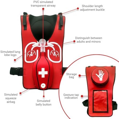 Upgraded Heimlich Practice Training Vest - Anti-Choking Obstruction Model for First Aid Teaching, Nursing and Student Education Accessories (Adults)