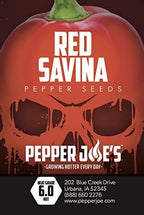 Pepper Joe’s Red Savina Habanero Pepper Seeds ­­­­­– Pack of 10+ Hot Habanero Chili Pepper Seeds – USA Grown ­– Premium Non-GMO Red Savina Seeds for Planting in Your Garden