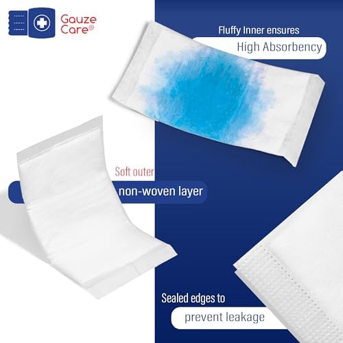 GauzeCare Sterile Abdominal- ABD Combine Pads| 50-Pack, 5 x 9 Inches| Extra Absorbent & Thick, Individually Wrapped Wound Dressing, First Aid Pads| Surgical-Grade, Nonstick- for Heavy Leakage, Post Op