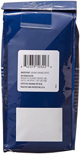 Amazon Fresh Organic Fair Trade Sumatra Ground Coffee, Dark Roast, 12 Ounce