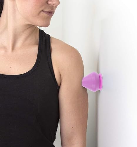 1Pcs Mountable Massage Ball Trigger Point Cone Massage Ball with Suction Cup Massager Wall Ball Massager Deep Tissue Massage Tool for Back Foot Neck Plantar Fasciiti-s Purple