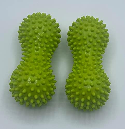 Therapist's Choice® Pack of 2 Soft Spiky Massage Peanut Balls, Stress Reflexology, Porcupine Sensory Peanut Ball Set