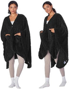 Catalopnia Womens Wearable Poncho Blanket, Fleece Blanket Cape with Pockets, Soft Warm Shawl, Gifts For Women
