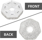 Round Pill Organizer Small Weekly Pill Case for Purse Bling Cute Medicine Pill Box Compact Vitamin Container 7 Day Daily Pill Holder Planner(White)