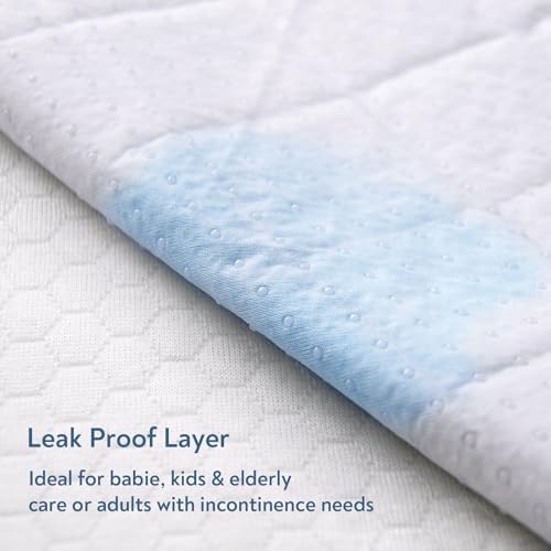 Waterproof Chair Pads for Incontinence, 4 Pack Reusable Seat Protector Pads 22" x 21", Washable Chair Protector Seat Cover, Absorbent Incontinence Pad for Bed, Wheelchair, Kid & Pet - Black