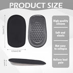 1 Pair 1cm Height Increase Insoles Self-Adhesive Invisible Heel Lift Inserts Soft Elastic Shock Absorption Heel Cushion Pads, Height Increase for Men and Women