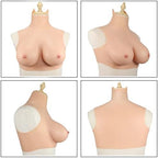 Crossdresser Silicone Breast Forms Fake Boobs Breastplate for Drag Queen Transgender B-I Cup (Silicone-Filled Breast Plate)