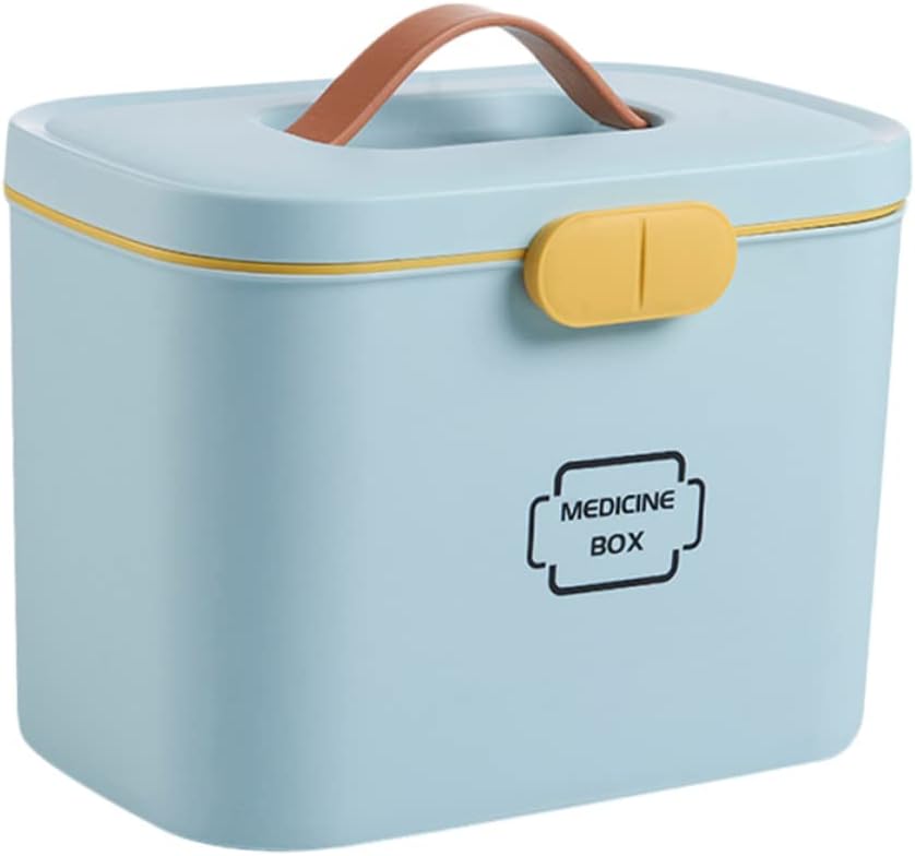 Multi-purpose Medicine Storage Organizer First Aid Container Case Handle for Outdoor and Indoor Activities