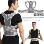 Full Back Support Belt Shoulder Spine Posture Corrector for Teenager Student Women Men Breathable Back Brace Lumbar Support Belt Scoliosis Hunchback Correction Pain Relief(Black,Small)