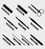 Nail Clippers Sets High Precisio Stainless Steel Nail Cutter Pedicure Kit Nail File Sharp Nail Scissors and Clipper Manicure Pedicure Kit Fingernails & Toenails with Portable stylish case (Yellow)
