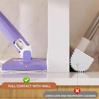 Automatic Cloth Changing Mini Mop, Lazy Mop Wet and Dry with 360°Rotating Head, Hands-Free Flat Dust Mops with 4 Cleaning Towels, Mini Sweeper Mops for Floor, Mirror, Wall (White, 93cm/36.6in)