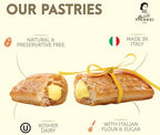 Delizia Pastry Cream by Pasticceria Matilde Vicenzi, Cream Filled Puff Pastry Patisserie Rolls, All-Natural, Kosher Dairy, Made in Italy - 4.41oz (125g) Box, 4-Pack