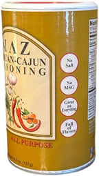 MAZ African-Cajun Seasoning, All Purpose, Natural Spice Blend, No Salt, No MSG, 4.5 oz, Blend of African & Cajun Spices, Delicious, Flavorful Herbs, and Versatile Spices Blend