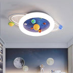 LED Ceiling Lamp Modern Dimmable Creative (with Remote Control Device) 24.8-inch Universe Planet Acrylic Lampshade Suitable for Children's Room Nursery Kindergarten Girls/Boys Room