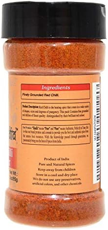 Shudh India | Traditional Indian Spicy Red Chili Powder | Chilli Powder Indian Spice | All Natural | No Color added | Gluten Free Ingredients | Vegan | NON-GMO | Indian Origin |