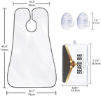 Beard Bib Apron, Beard Trimming Catcher for Men Shaving Hair Clippings Non-Stick Waterproof Grooming Cloth