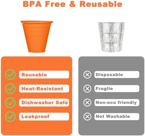 2pcs reuasble Silicone Grease Bucket Liners Compatible for Traeger/Pit Boss ect/Oklahoma Joe' /Green Mountain Grill Drip Tray Bucket Liner for pro Pellet Wood Smoker Grill Accessories（Orange）